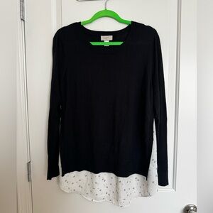 LOFT Black Long Sleeve Top